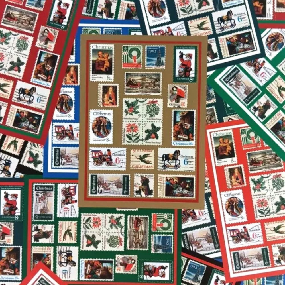 Hallmark ⚜️🧩⚜️ Stamps Jigsaw Puzzle 500 Pieces USPS Holiday Traditions 1997